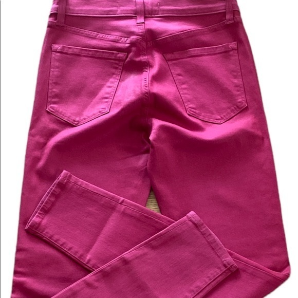 NWOT J Brand Coated Dizzy Pink Alana High Rise Crop Skinny Jeans Size 25 - Picture 5 of 8